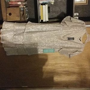 Gold layered swing-style dress